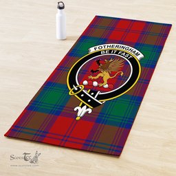 ScotsTee Shop Scottish Fotheringham Modern Clan Crest Tartan Rubber Yoga Mat