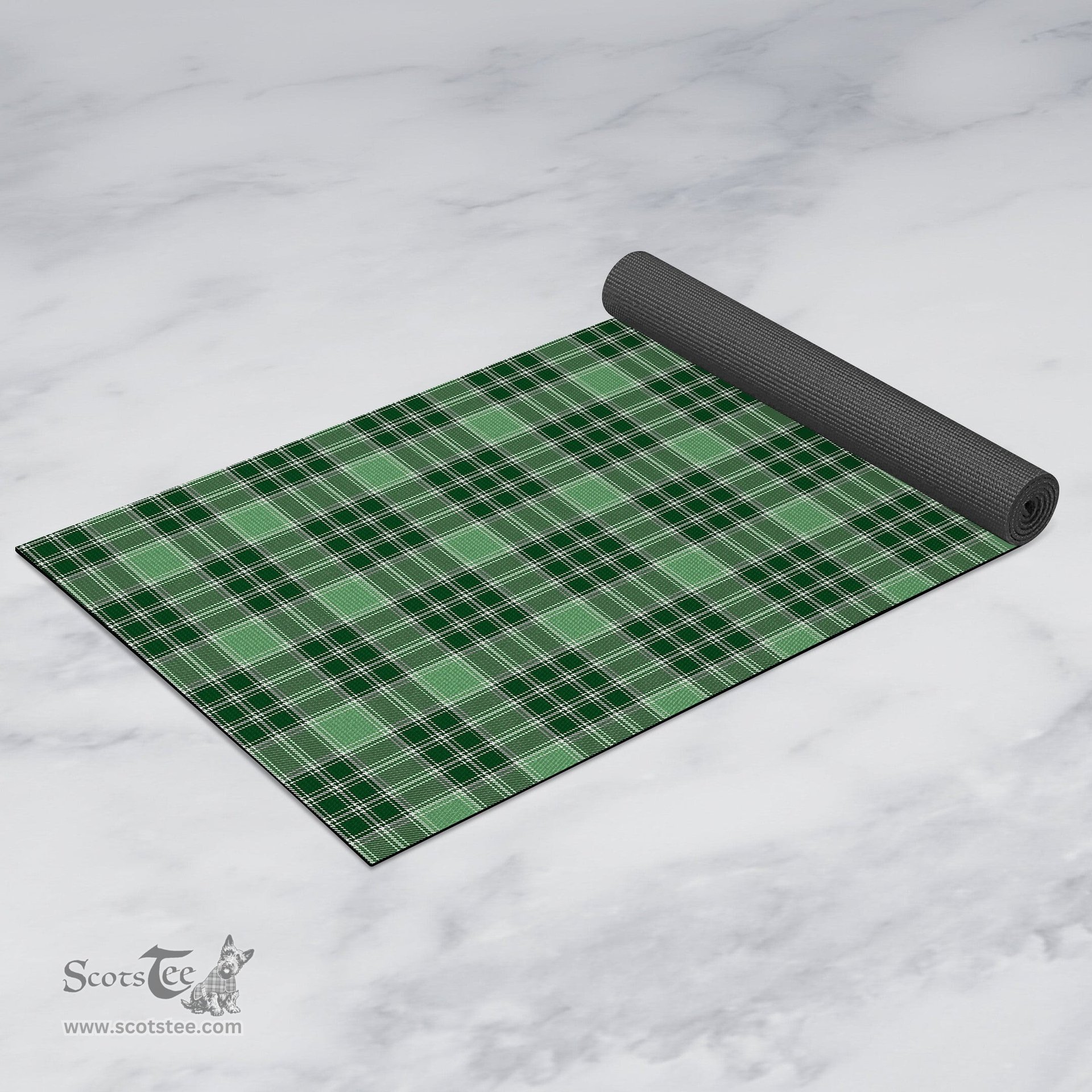 ScotsTee Shop Scottish MacDonald Lord of the Isles Hunting Clan Tartan Rubber Yoga Mat