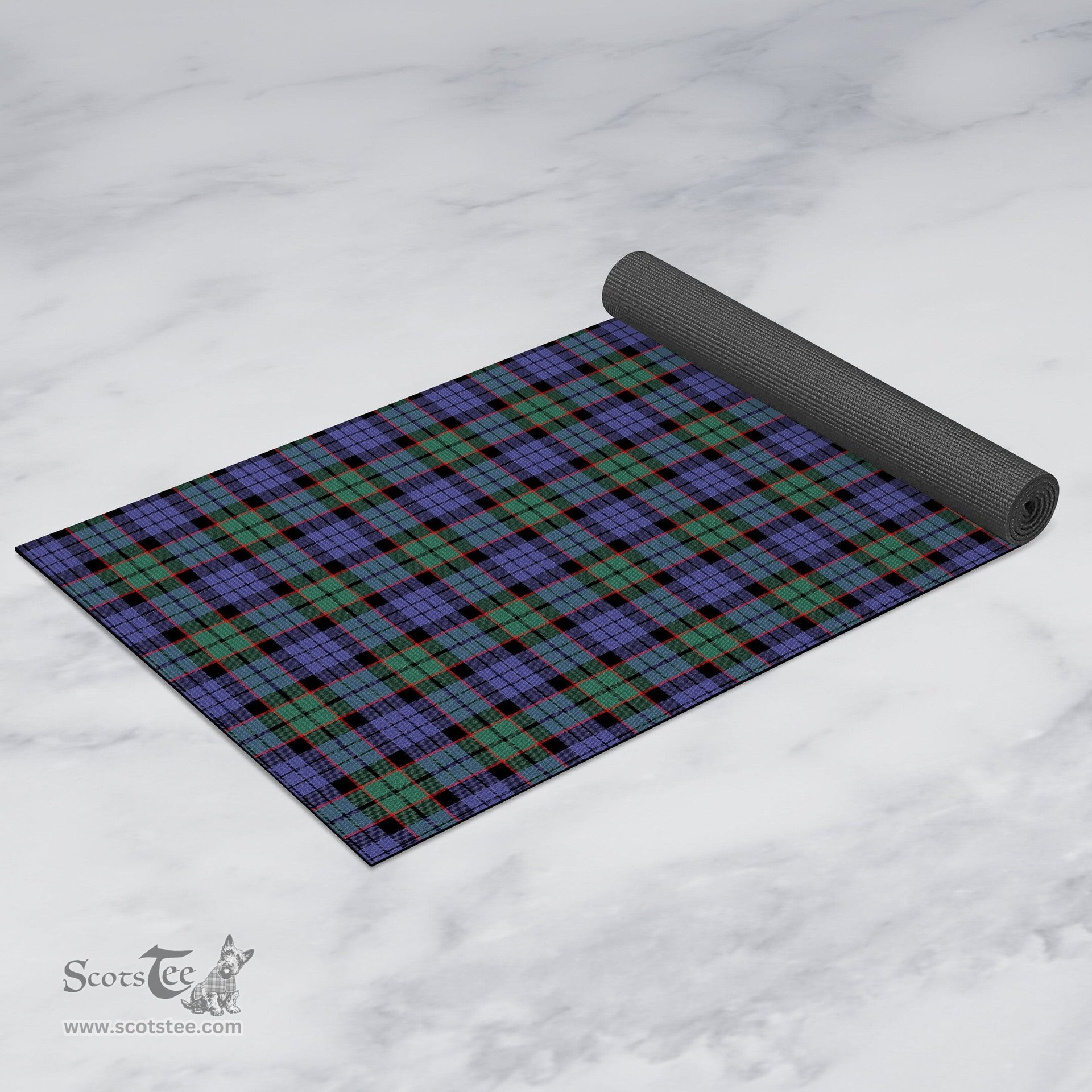 ScotsTee Shop Scottish Fletcher Modern Clan Tartan Rubber Yoga Mat