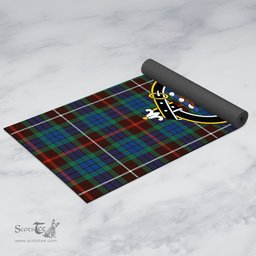 ScotsTee Shop Scottish Fraser Hunting Ancient Clan Crest Tartan Rubber Yoga Mat