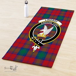 ScotsTee Shop Scottish Lindsay Modern Clan Crest Tartan Rubber Yoga Mat