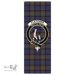 ScotsTee Shop Scottish Fletcher of Dunans Clan Crest Tartan Rubber Yoga Mat