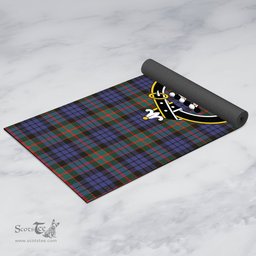 ScotsTee Shop Scottish Fletcher of Dunans Clan Crest Tartan Rubber Yoga Mat