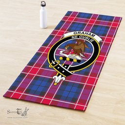 ScotsTee Shop Scottish Graham of Menteith Red Clan Crest Tartan Rubber Yoga Mat
