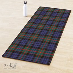 ScotsTee Shop Scottish Fletcher of Dunans Clan Tartan Rubber Yoga Mat
