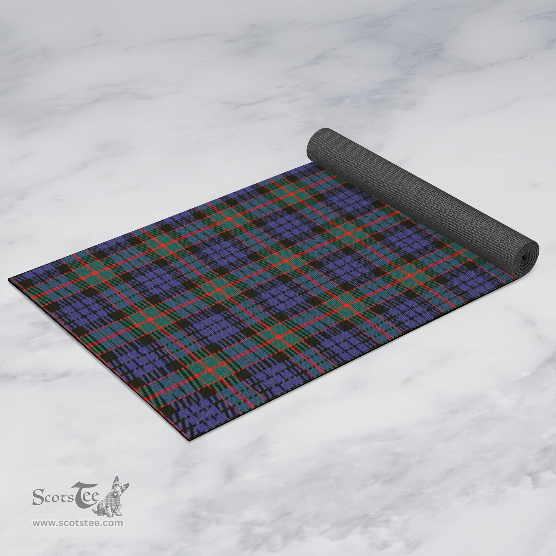 ScotsTee Shop Scottish Fletcher of Dunans Clan Tartan Rubber Yoga Mat