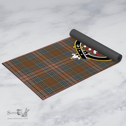 ScotsTee Shop Scottish Kennedy Weathered Clan Crest Tartan Rubber Yoga Mat