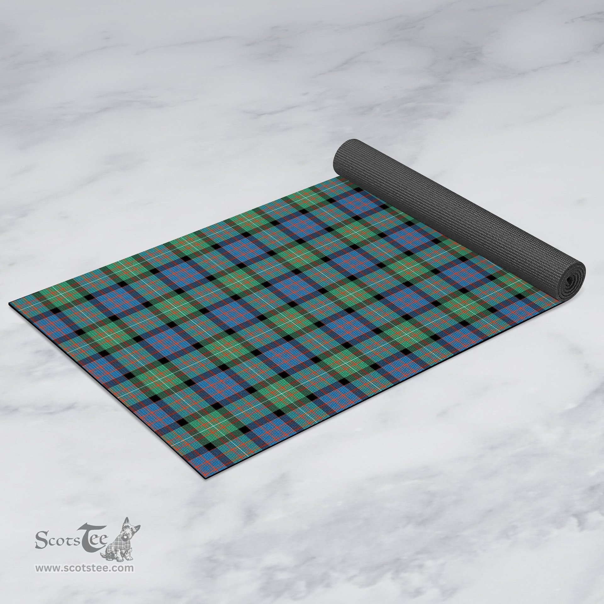 ScotsTee Shop Scottish MacDonnell of Glengarry Ancient Clan Tartan Rubber Yoga Mat