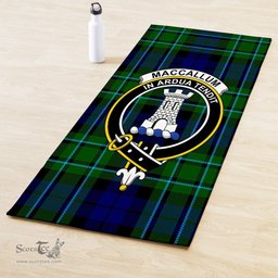 ScotsTee Shop Scottish MacCallum Modern Clan Crest Tartan Rubber Yoga Mat