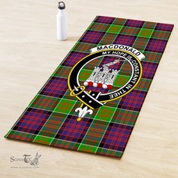 ScotsTee Shop Scottish MacDonald of Clanranald Clan Crest Tartan Rubber Yoga Mat