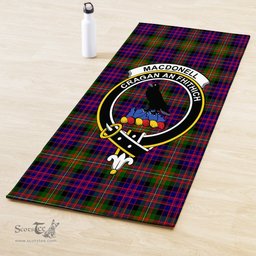 ScotsTee Shop Scottish MacDonnell of Glengarry Modern Clan Crest Tartan Rubber Yoga Mat