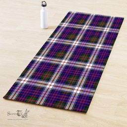 ScotsTee Shop Scottish MacDonald Dress Modern Clan Tartan Rubber Yoga Mat