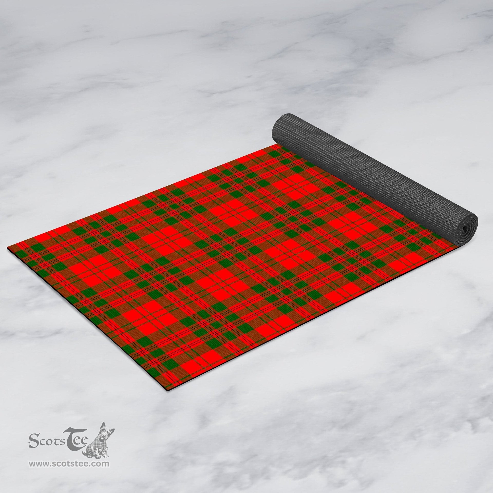 ScotsTee Shop Scottish Livingstone Modern Clan Tartan Rubber Yoga Mat