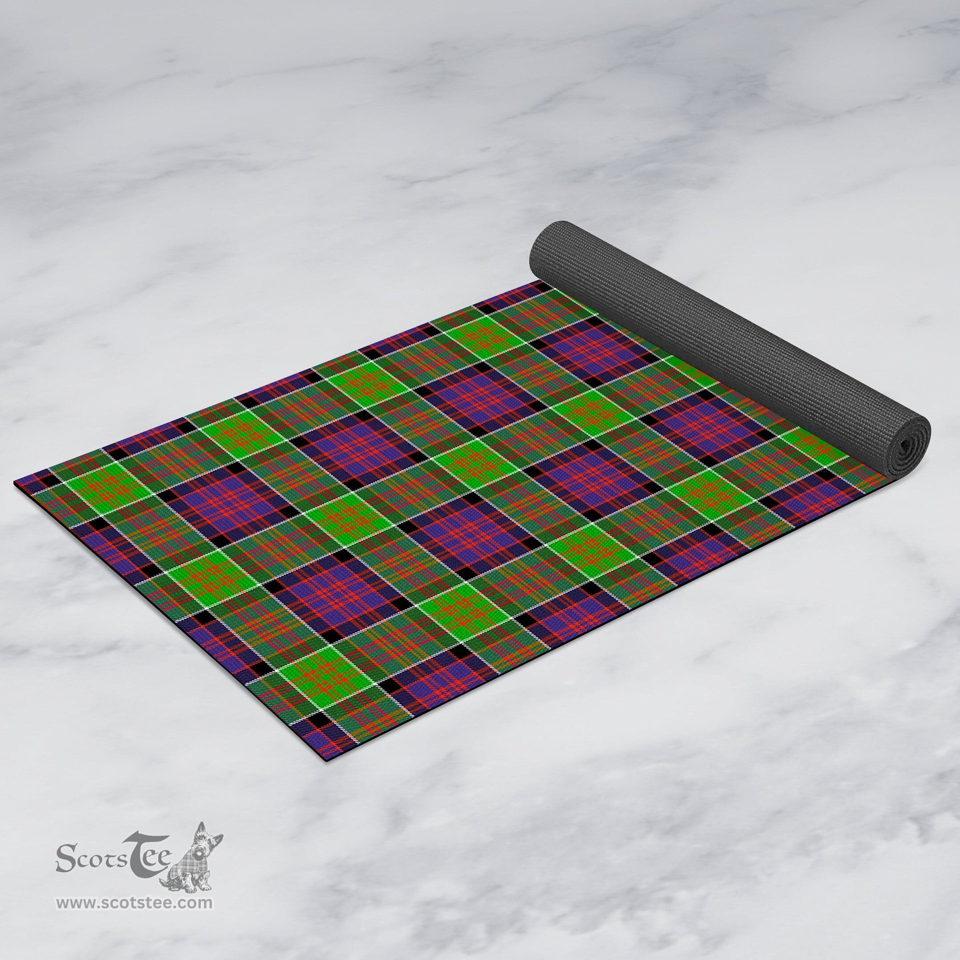 ScotsTee Shop Scottish MacDonald of Clanranald Clan Tartan Rubber Yoga Mat