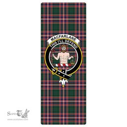 ScotsTee Shop Scottish MacFarlane Hunting Modern Clan Crest Tartan Rubber Yoga Mat