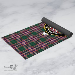 ScotsTee Shop Scottish MacFarlane Hunting Modern Clan Crest Tartan Rubber Yoga Mat