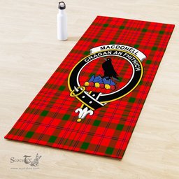 ScotsTee Shop Scottish MacDonnell of Keppoch Modern Clan Crest Tartan Rubber Yoga Mat