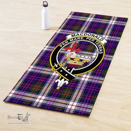 ScotsTee Shop Scottish MacDonald Dress Modern Clan Crest Tartan Rubber Yoga Mat