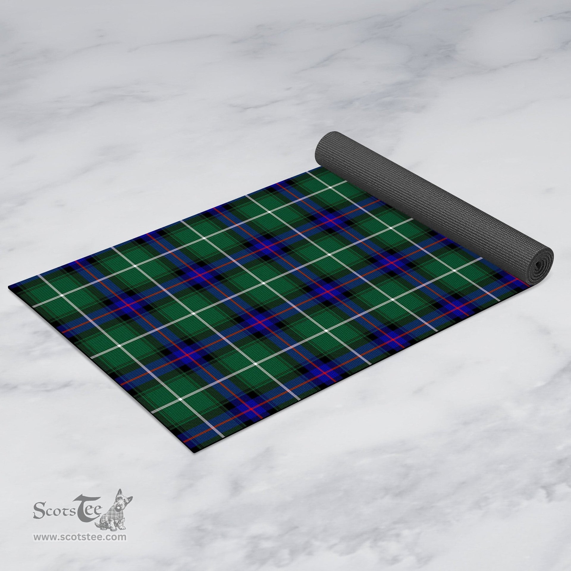ScotsTee Shop Scottish MacDonald of the Isles Hunting Modern Clan Tartan Rubber Yoga Mat