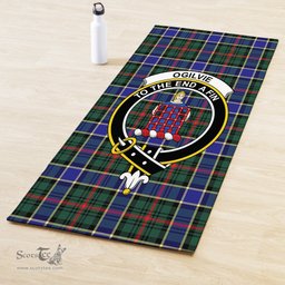 ScotsTee Shop Scottish Ogilvie Hunting Modern Clan Crest Tartan Rubber Yoga Mat