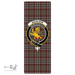ScotsTee Shop Scottish Nicolson Hunting Weathered Clan Crest Tartan Rubber Yoga Mat