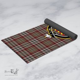 ScotsTee Shop Scottish Nicolson Hunting Weathered Clan Crest Tartan Rubber Yoga Mat