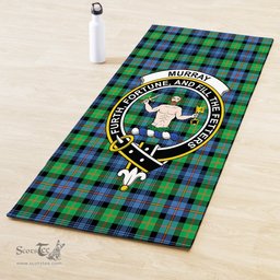ScotsTee Shop Scottish Murray of Atholl Ancient Clan Crest Tartan Rubber Yoga Mat