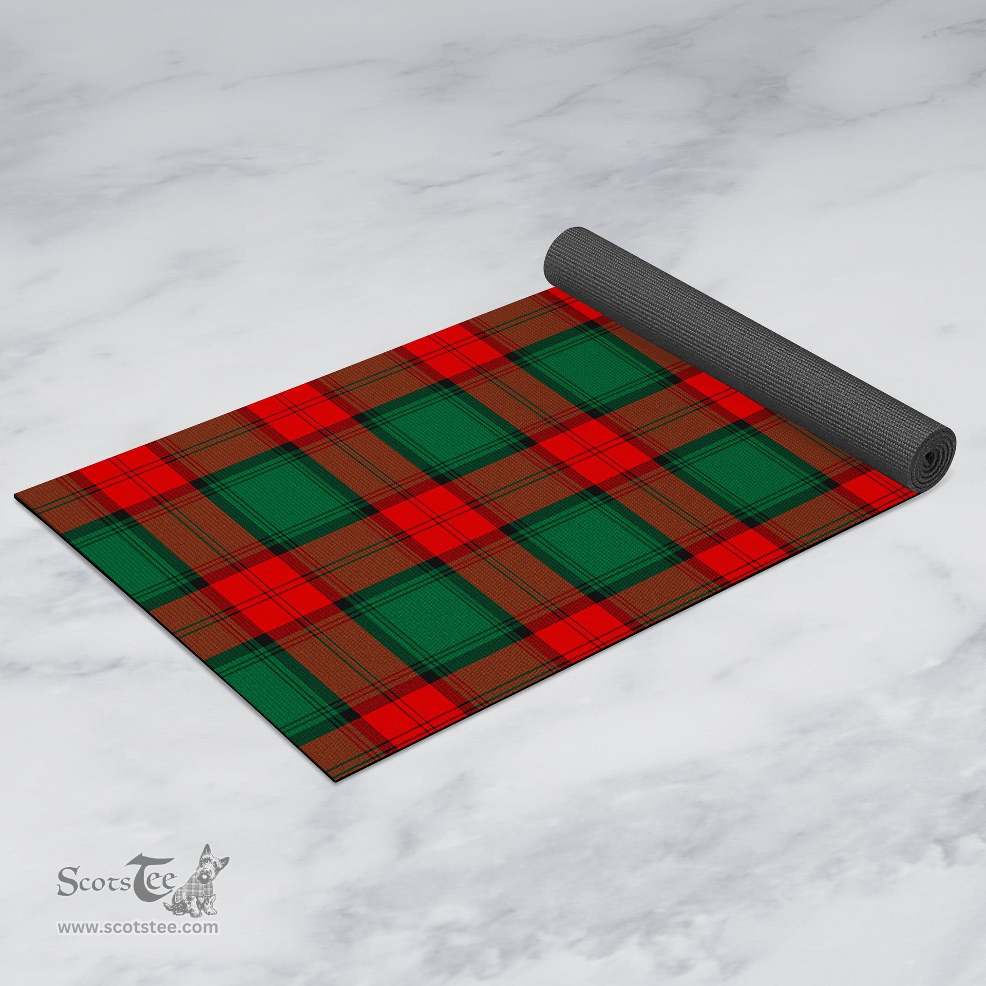 ScotsTee Shop Scottish Stewart Atholl Modern Clan Tartan Rubber Yoga Mat