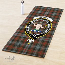ScotsTee Shop Scottish Murray of Atholl Weathered Clan Crest Tartan Rubber Yoga Mat