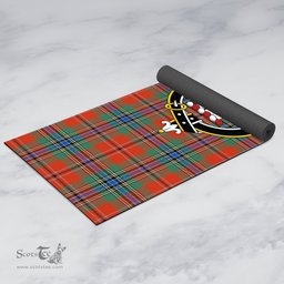 ScotsTee Shop Scottish MacLean of Duart Ancient Clan Crest Tartan Rubber Yoga Mat