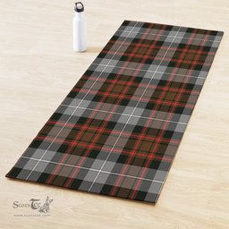 ScotsTee Shop Scottish MacRae Hunting Weathered Clan Tartan Rubber Yoga Mat