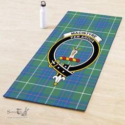 ScotsTee Shop Scottish MacIntyre Hunting Ancient Clan Crest Tartan Rubber Yoga Mat