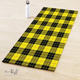 ScotsTee Shop Scottish MacLeod of Lewis Modern Clan Tartan Rubber Yoga Mat
