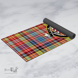 ScotsTee Shop Scottish Ogilvie of Airlie Ancient Clan Crest Tartan Rubber Yoga Mat