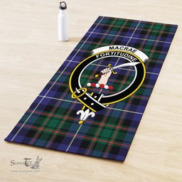 ScotsTee Shop Scottish MacRae Hunting Modern Clan Crest Tartan Rubber Yoga Mat