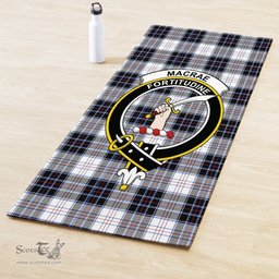 ScotsTee Shop Scottish MacRae Dress Modern Clan Crest Tartan Rubber Yoga Mat
