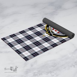 ScotsTee Shop Scottish MacRae Dress Modern Clan Crest Tartan Rubber Yoga Mat