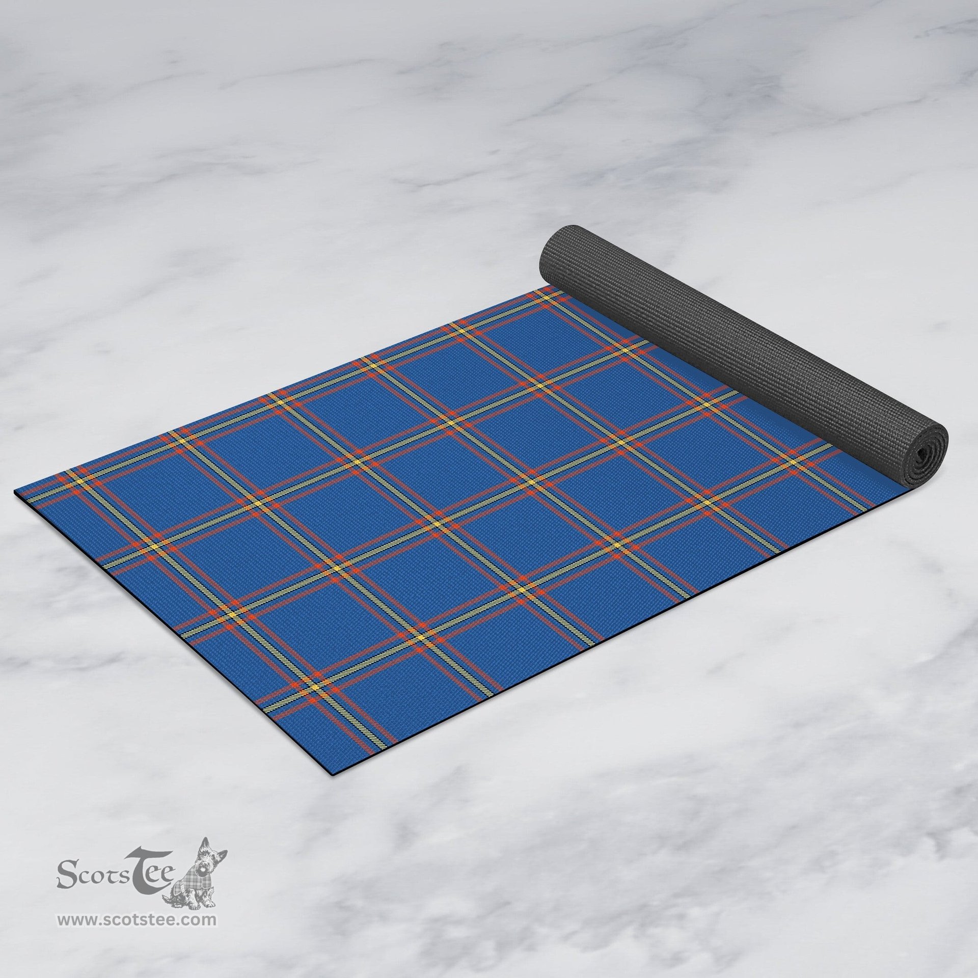 ScotsTee Shop Scottish MacLaine of Loch Buie Hunting Ancient Clan Tartan Rubber Yoga Mat