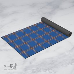 ScotsTee Shop Scottish MacLaine of Loch Buie Hunting Ancient Clan Tartan Rubber Yoga Mat