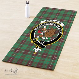ScotsTee Shop Scottish MacKinnon Hunting Ancient Clan Crest Tartan Rubber Yoga Mat