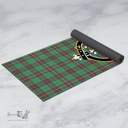 ScotsTee Shop Scottish MacKinnon Hunting Ancient Clan Crest Tartan Rubber Yoga Mat