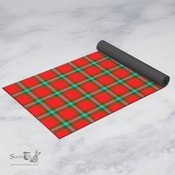 ScotsTee Shop Scottish MacLaine of Loch Buie Clan Tartan Rubber Yoga Mat