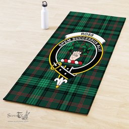ScotsTee Shop Scottish Ross Hunting Modern Clan Crest Tartan Rubber Yoga Mat
