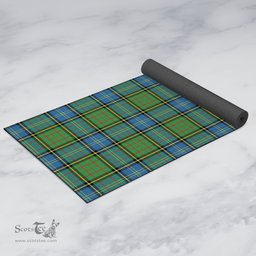 ScotsTee Shop Scottish MacMillan Hunting Ancient Clan Tartan Rubber Yoga Mat