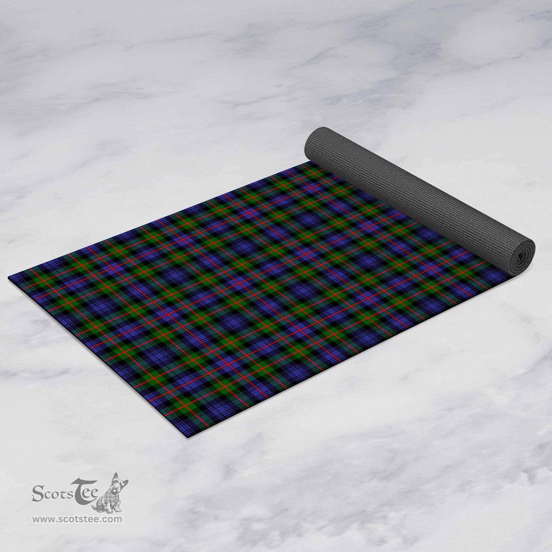 ScotsTee Shop Scottish Murray of Atholl Modern Clan Tartan Rubber Yoga Mat