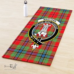 ScotsTee Shop Scottish MacLean of Duart Modern Clan Crest Tartan Rubber Yoga Mat