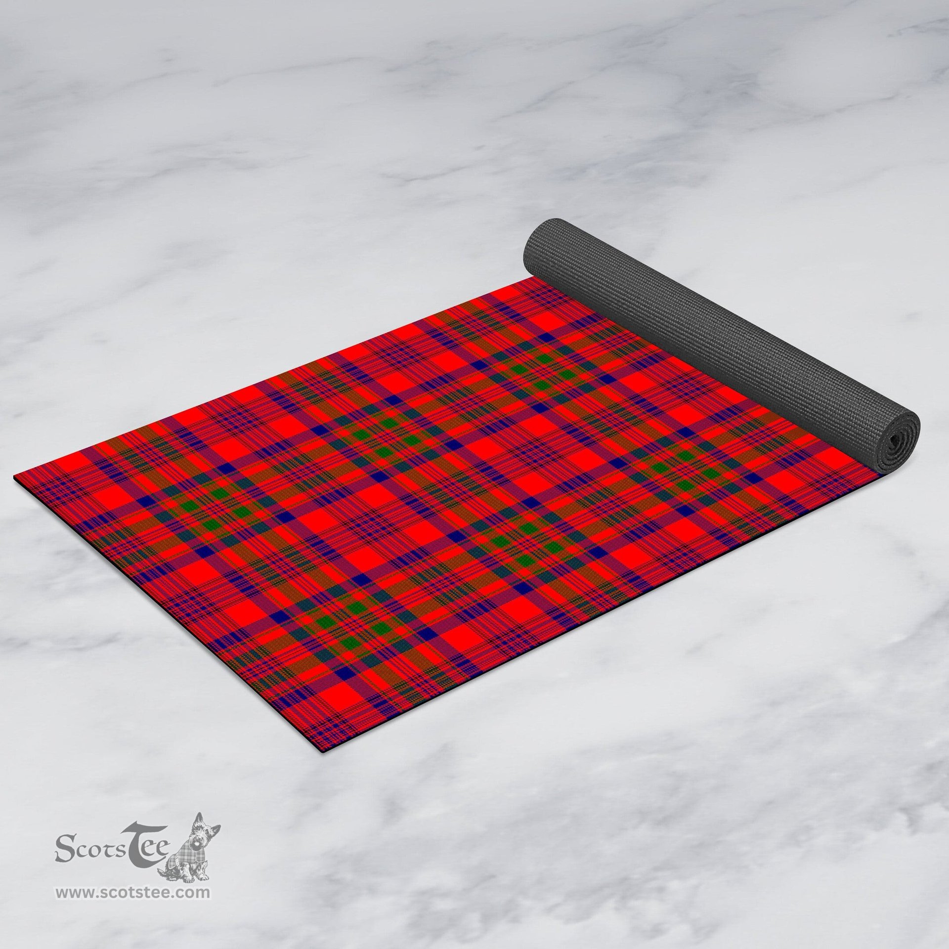ScotsTee Shop Scottish Murray of Tulloch Modern Clan Tartan Rubber Yoga Mat
