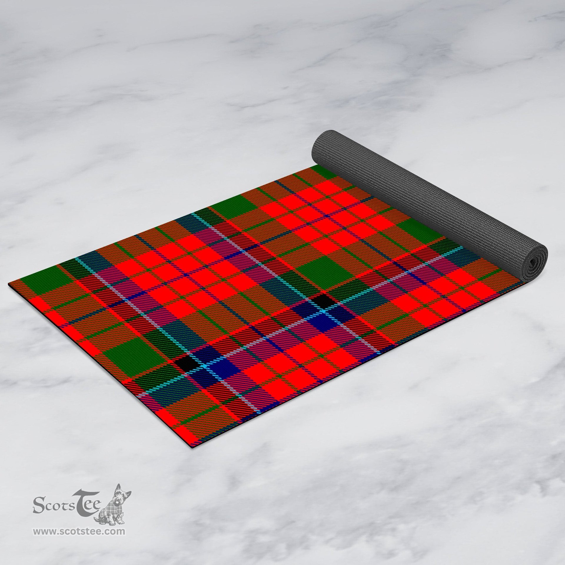 ScotsTee Shop Scottish MacNicol of Scorrybreac Clan Tartan Rubber Yoga Mat