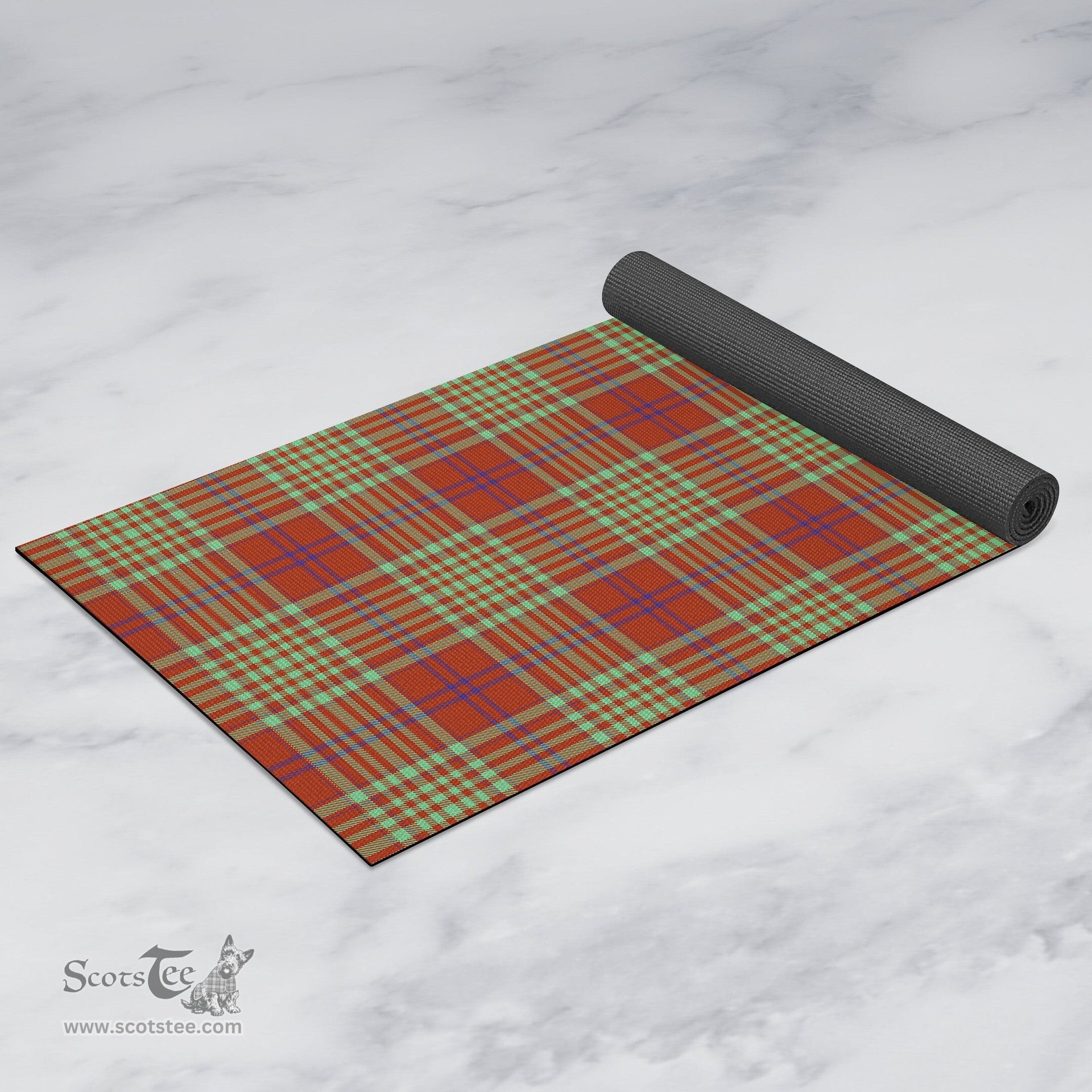 ScotsTee Shop Scottish MacGillivray Hunting Ancient Clan Tartan Rubber Yoga Mat