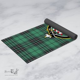 ScotsTee Shop Scottish MacLean Hunting Ancient Clan Crest Tartan Rubber Yoga Mat